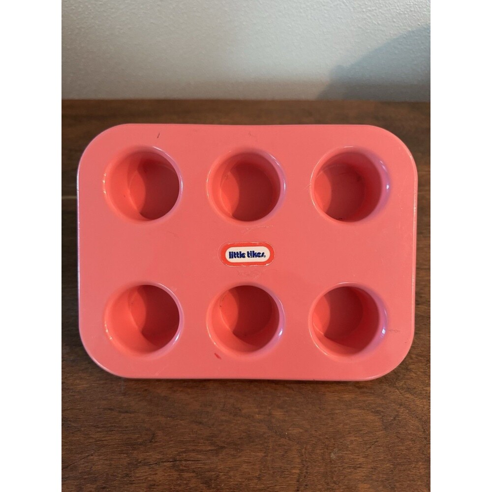 Pink Little Tikes Muffin Pan Plastic Cupcake Holder Kitchen Pretend Play Vintage